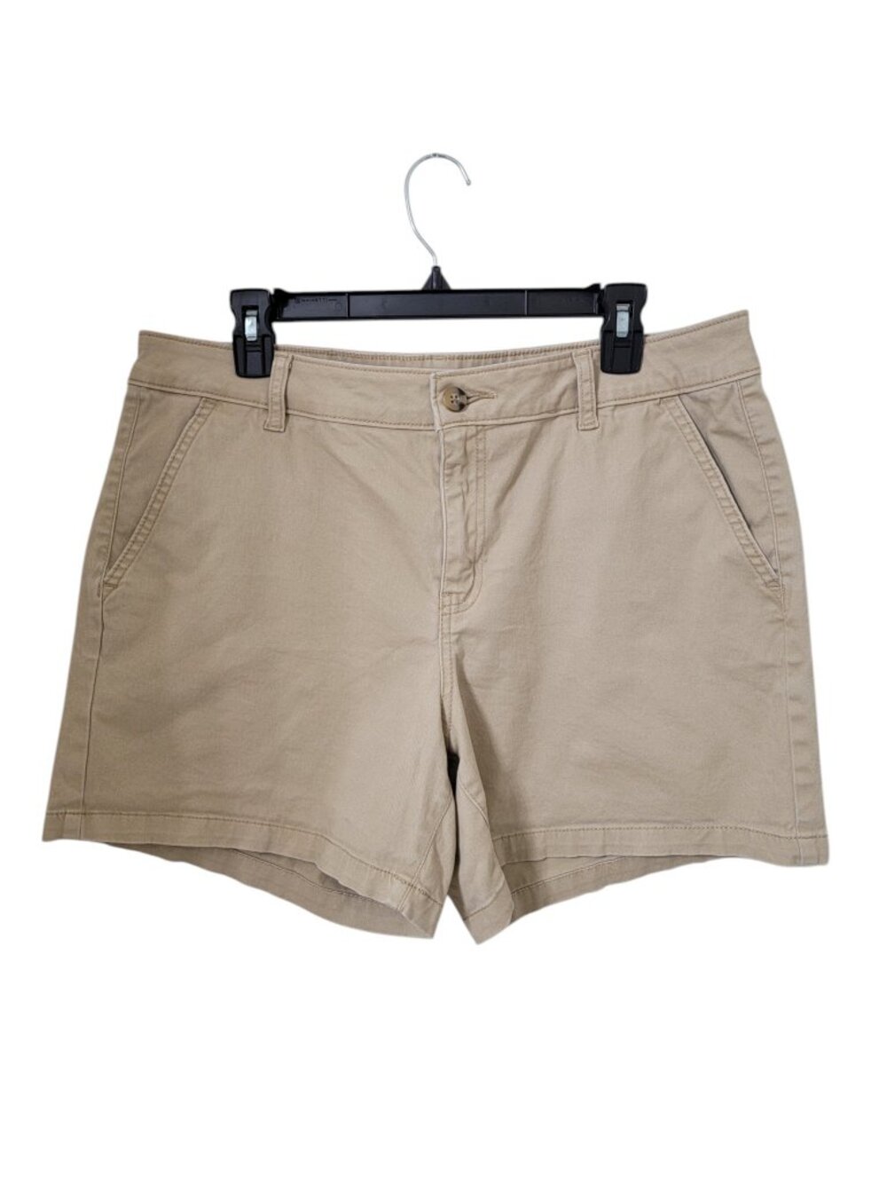 a.n.a  A New Approach, Size 14 Khaki Mid Rise Mini Short, 5" Inseam